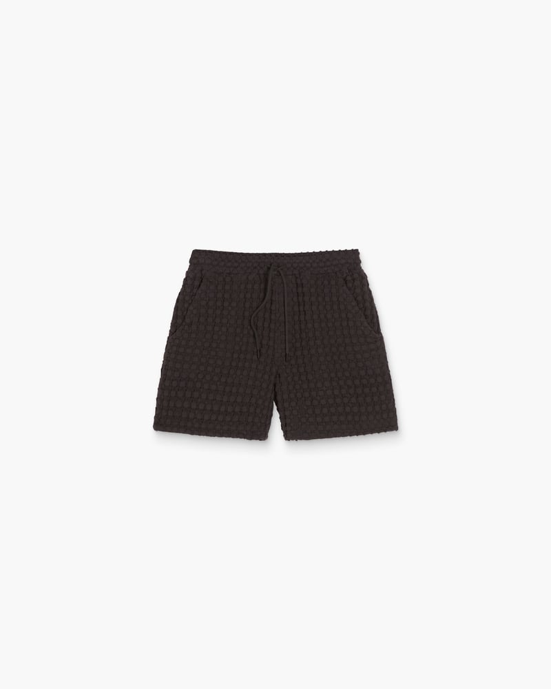 Nearly Black Porto Waffle Shorts