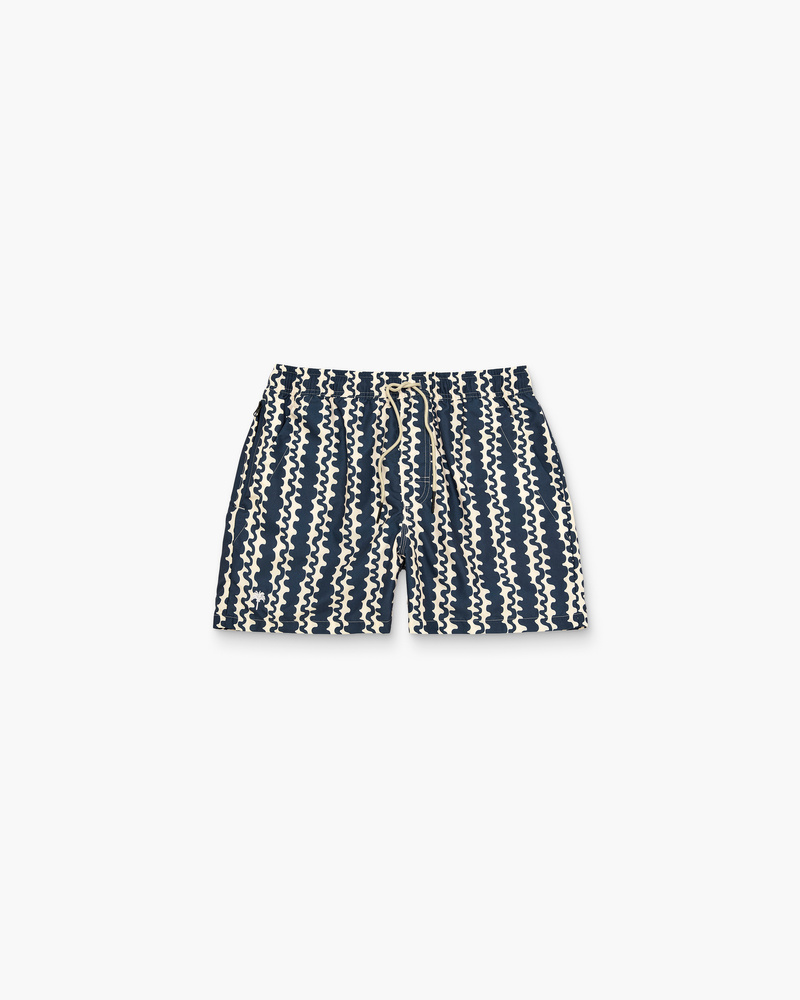 Blue Scribble Swim Shorts