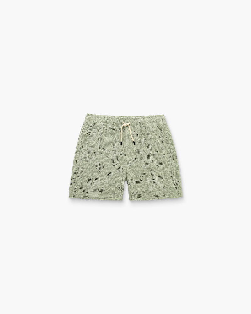 Galbanum Crochet Shorts