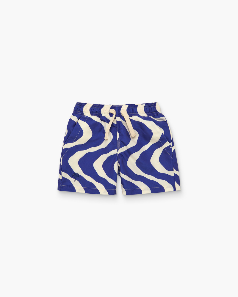 Kids Blue Rippling Swim Shorts