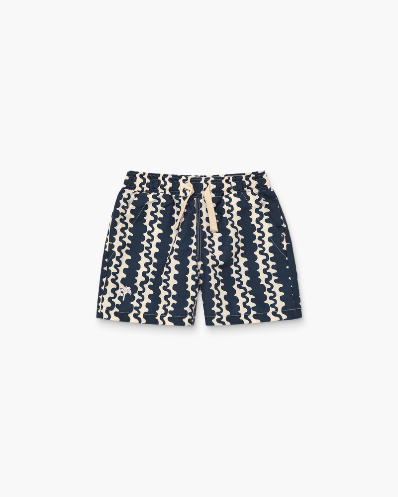 Kids Blue Scribble Swim Shorts