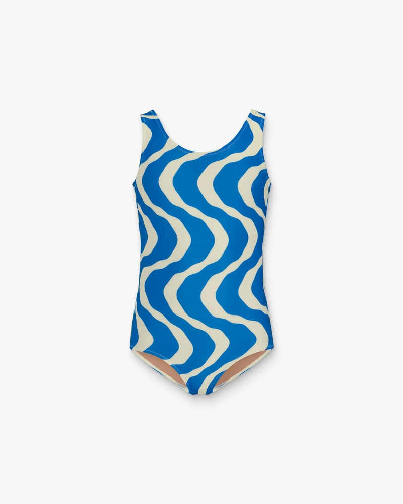 Kids Blue Rippling Bathing Suit