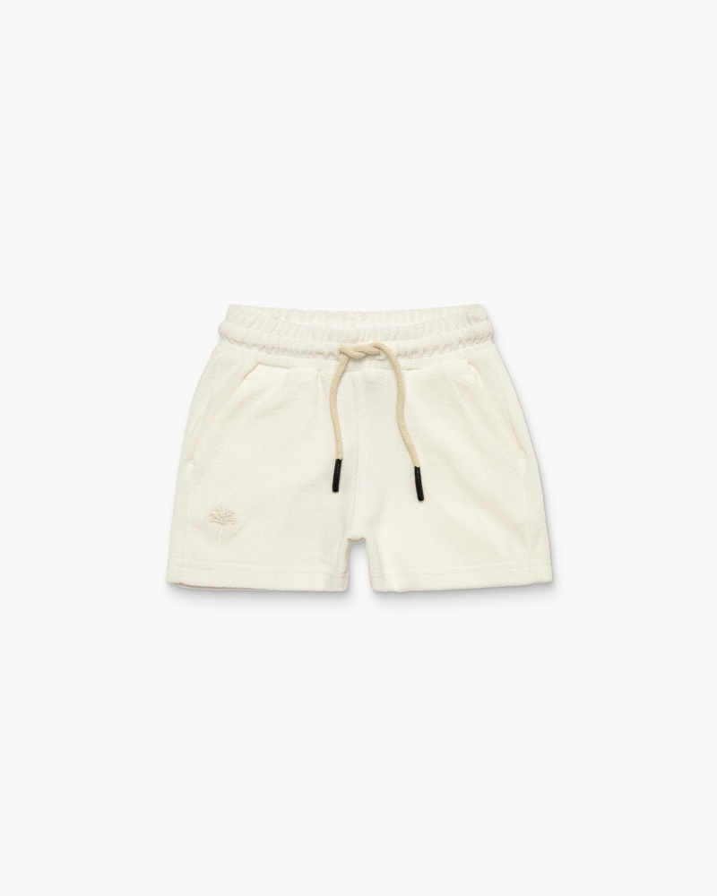 Kids White Terry Shorts