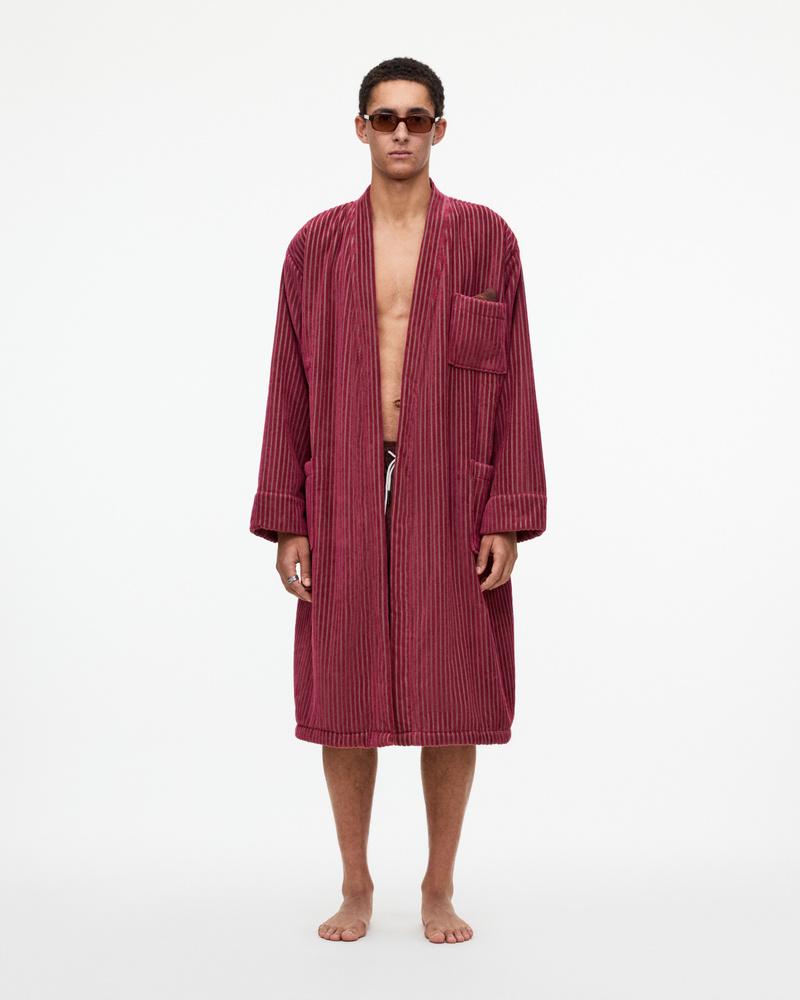 Botanico Striped Velour Robe