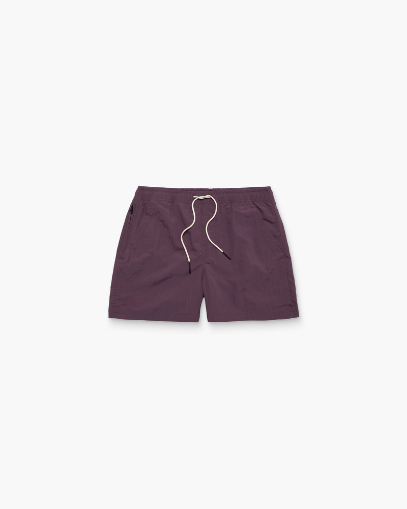 Plum Nylon Swim Shorts