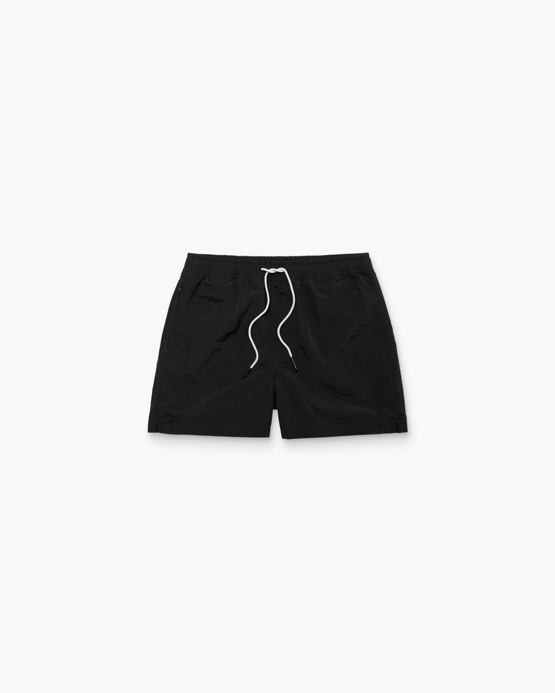 Black Nylon Swim Shorts