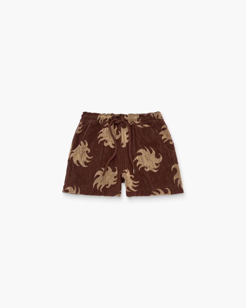 Mocha Ember Drizzle Terry Shorts