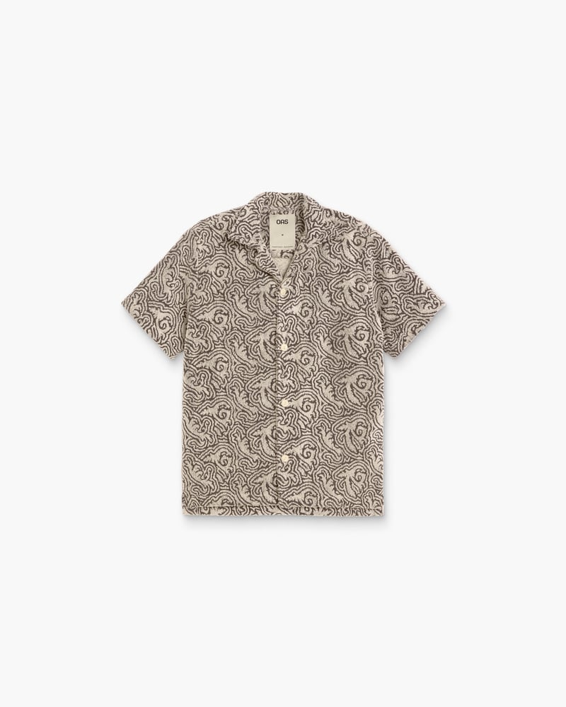 Ivory Squiggle Cuba Shirt