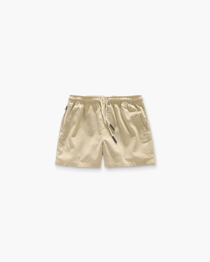 Beige Linen Shorts