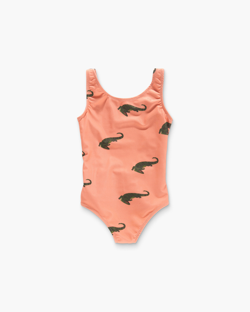 Kids Coral Croco Bathing Suit