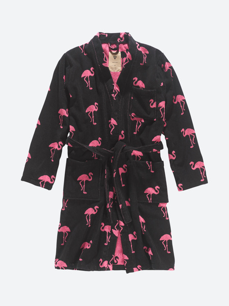 bademantel damen flamingo