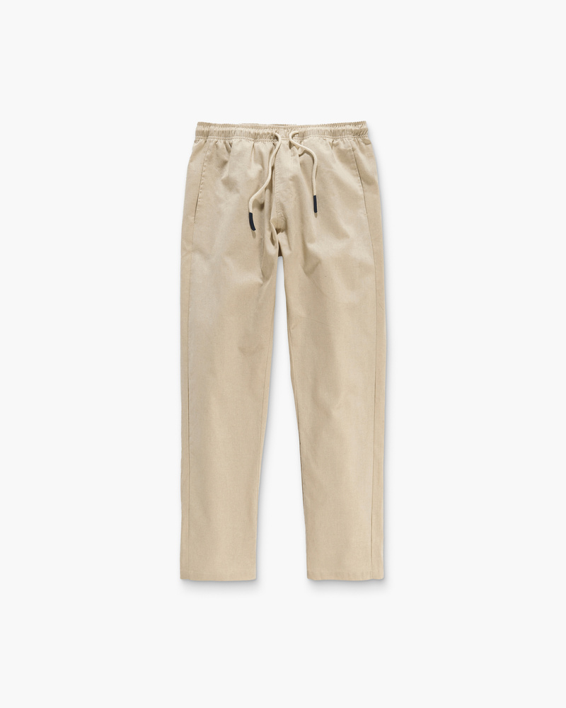 Beige Linen Long Pant