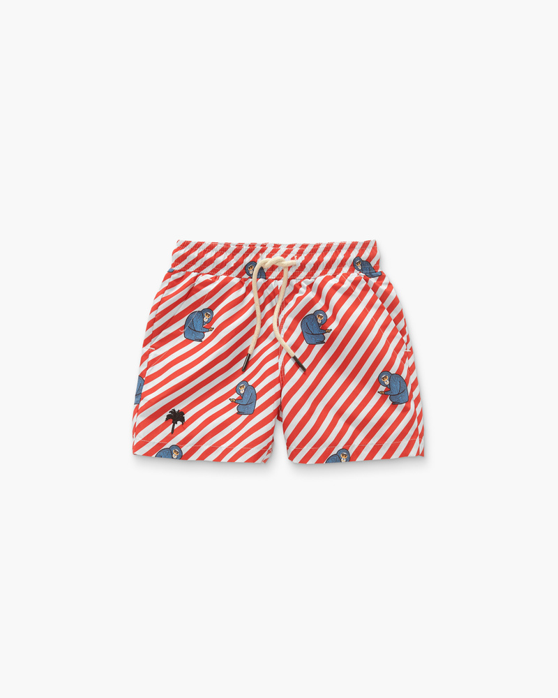 Kids Polka Monkey Swim Shorts