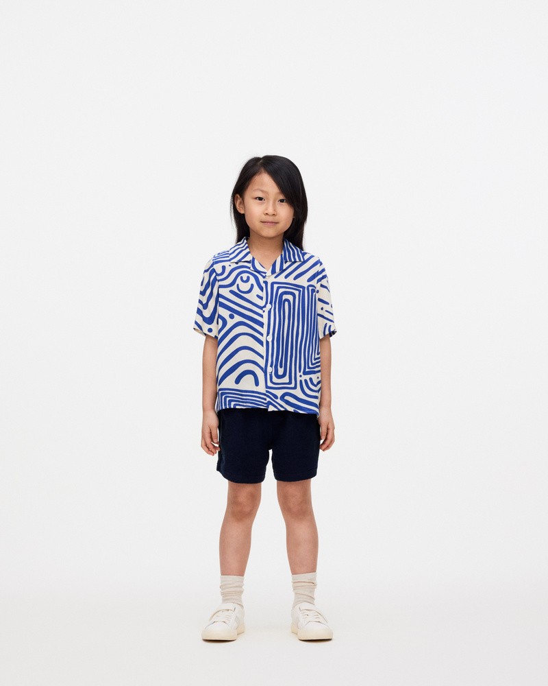 Kids Navy Terry Shorts