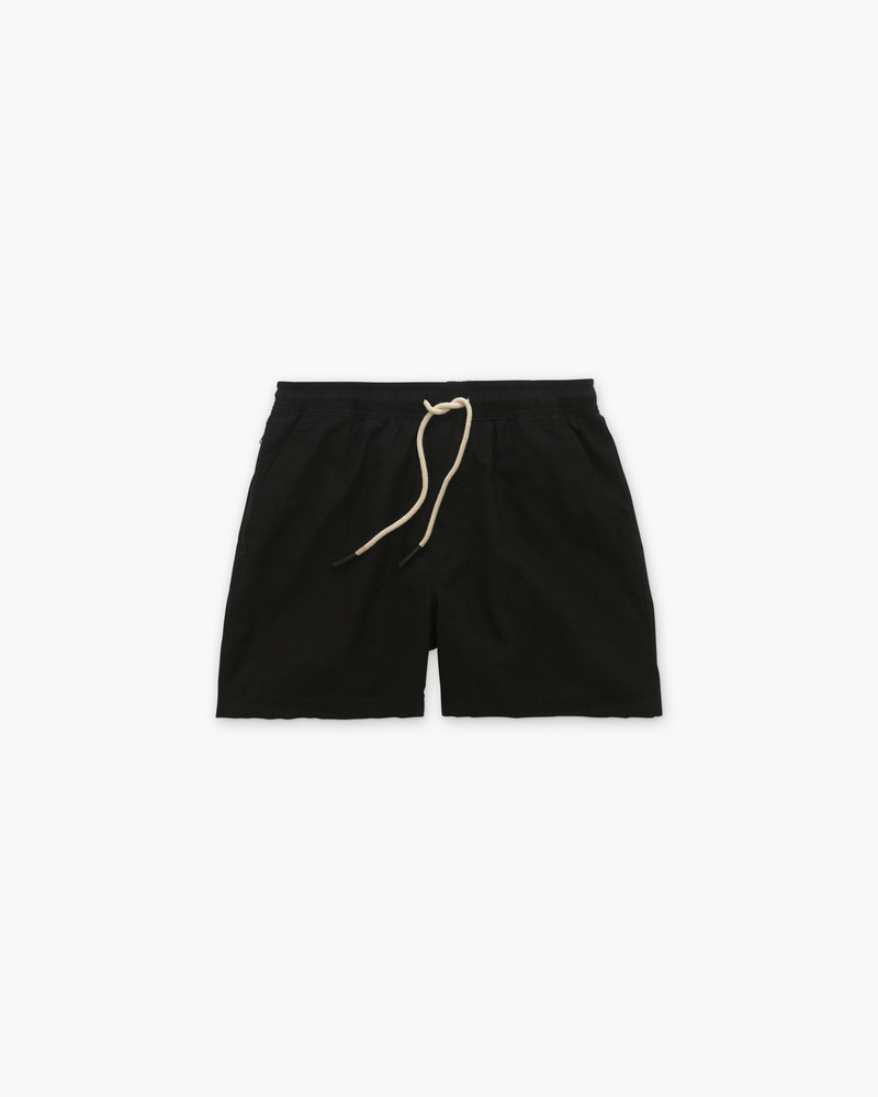 Black Linen Shorts