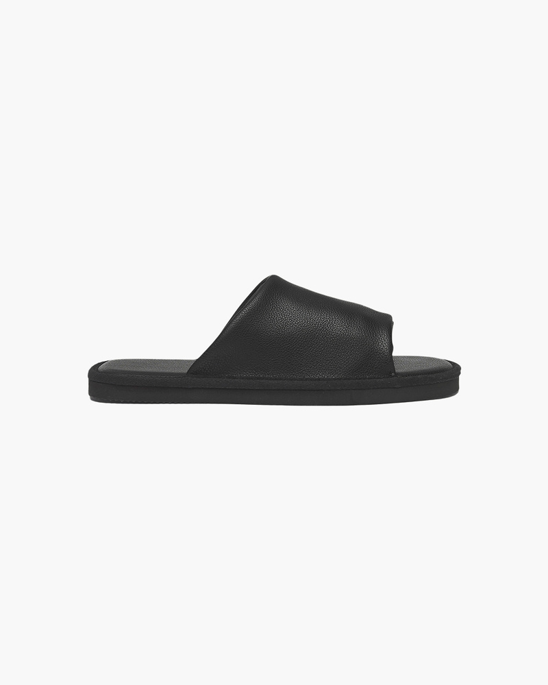 Black Vegan Slippers