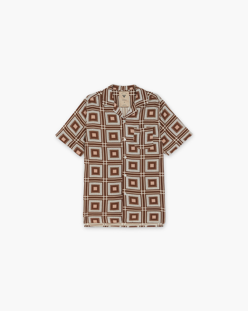 Brown Yard Viscose Shirt