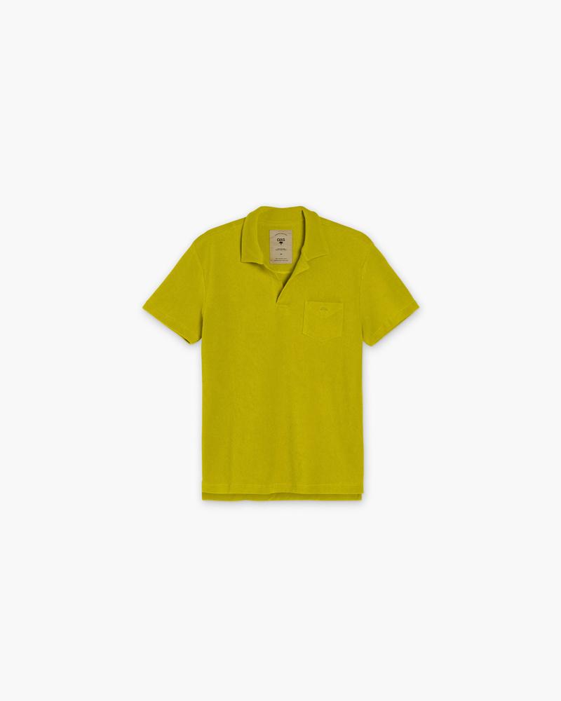 Lime Polo Terry Shirt