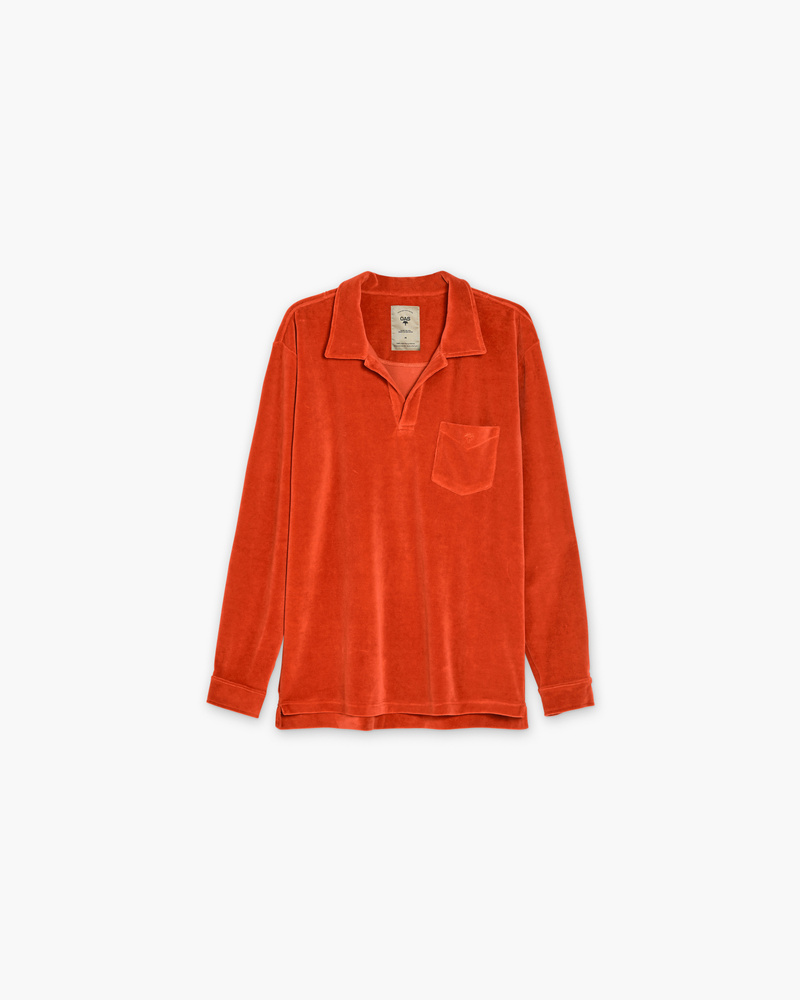 Burnt Orange Velour Long Sleeve