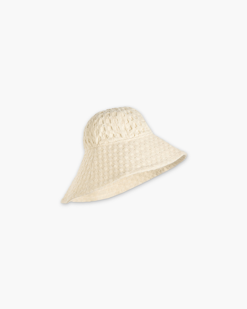 Ecru Waffle Brim Hat