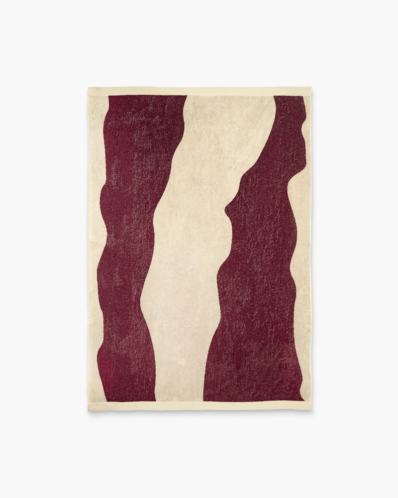 Burgundy Bone Towel