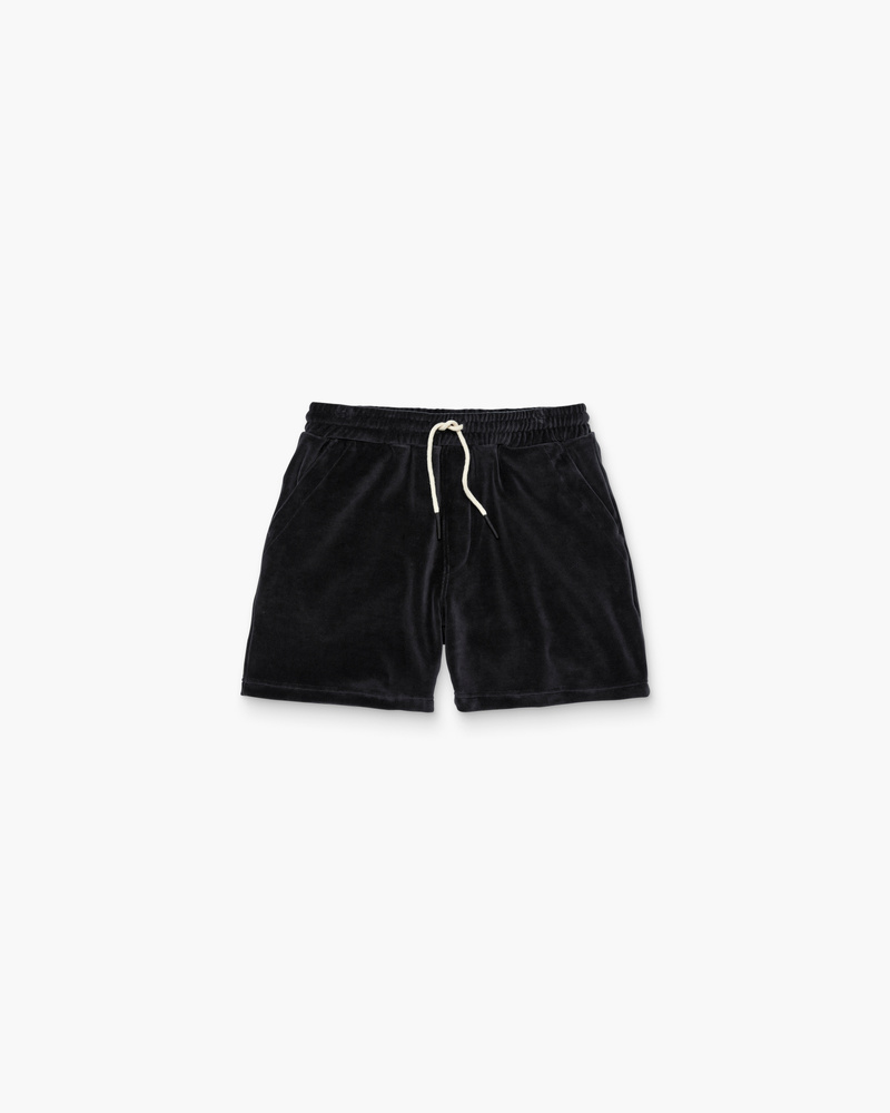 Nearly Black Velour Shorts