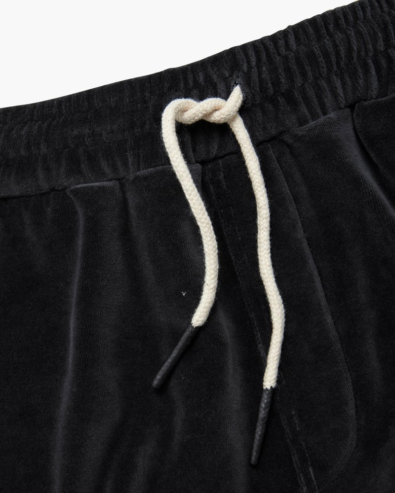 Nearly Black Velour Shorts | OAS